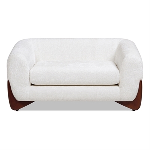 Alpine 36.5&quot Sherpa Dog Sofa Bed Medium Almond White Chenille
