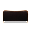Roman Curved Headboard Upholstered Platform Bed King Burnt Orange Velvet
