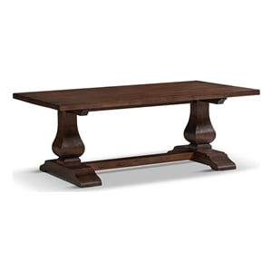 Kingsley 48&quot Reclaimed Pine Solid Wood Coffee Table Java Brown