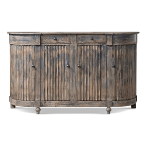 Camille 72&quot Reclaimed Pine Wood Side Table Vintage Blue