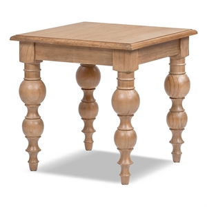 Rosalie 24&quot Reclaimed Pine Wood End Table Medium Brown