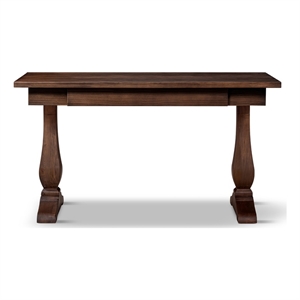 Whitmore 55&quot Reclaimed Pine Wood Writing Desk Java Brown