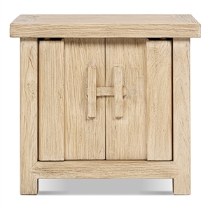 Rowan 26&quot Reclaimed Elm Wood 2-Door Cabinet Light Natural Brown