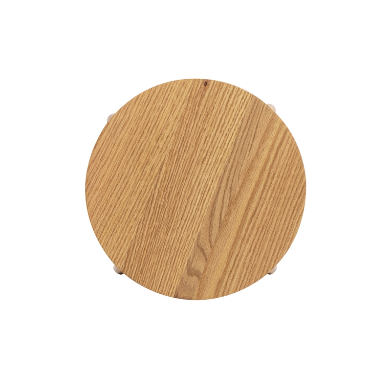 Spencer Minimalist Adjustable Bar Counter Stool Natural Brown Oak Wood