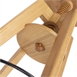 Spencer Minimalist Adjustable Bar Counter Stool Natural Brown Oak Wood