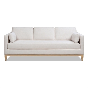 Knox 84&quot Modern Farmhouse Sofa Stone Light Beige Chenille