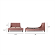 Sandy Wilson Home Aspen Upholstered Platform Bed Queen Ash Rose