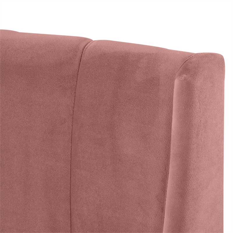 Sandy Wilson Home Aspen Upholstered Platform Bed Queen Ash Rose