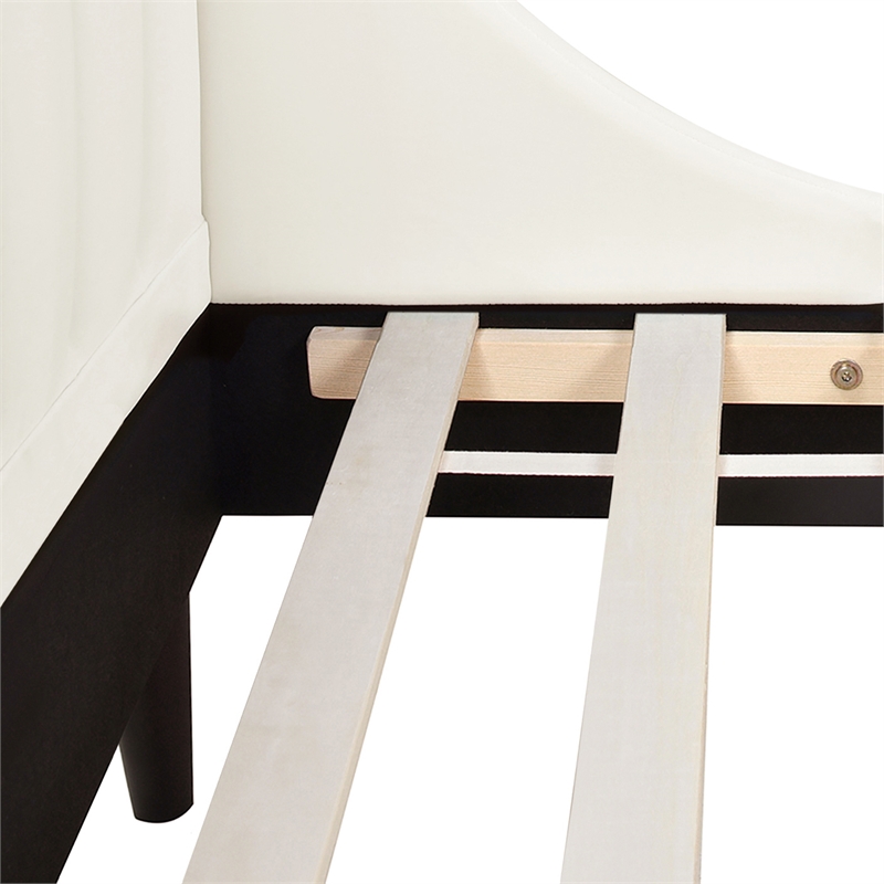 Aspen Vertical Tufted Headboard Platform Bed Set King Cloud White Velvet