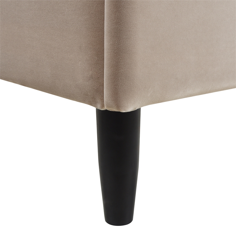 Aspen Vertical Tufted Headboard Platform Bed Set King Mink Beige