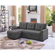 Cooper Gray Fabric Reversible Sleeper Sofa in Gray