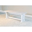 Cooper Bayside Farmhouse Wood Breakfast Nook Set in Marble White
