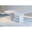 Cooper Bayside Farmhouse Wood Breakfast Nook Set in Marble White