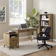 Cooper Transitional Wood Computer/Writing Desk with Drawer in Golden Oak