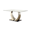 Cooper Genaveve Metal 7-Piece Dining Table Set in Silver