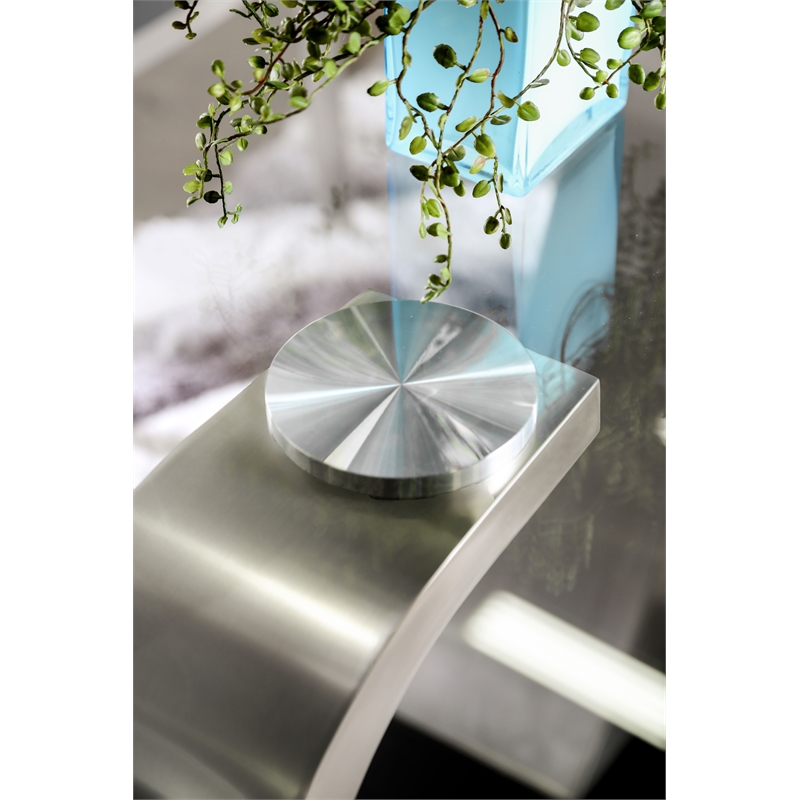 Cooper Genaveve Metal 7-Piece Dining Table Set in Silver