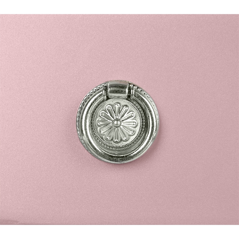 Cooper Furniture Wood Vanity Set with Mirror and Stool in Pink Rose Gold Color