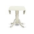 Cooper Dublin Wood Dining Table with 2 Drop Leaves in Linen White