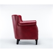 Cooper 18.9'' Transitional Faux Leather Club Chair with Nail head Trim in Red