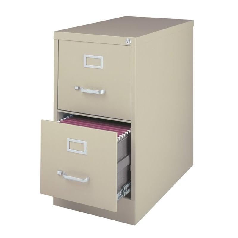 Cooper 26.5-in Deep Metal 2 Drawer Letter Width Vertical File Cabinet Putty