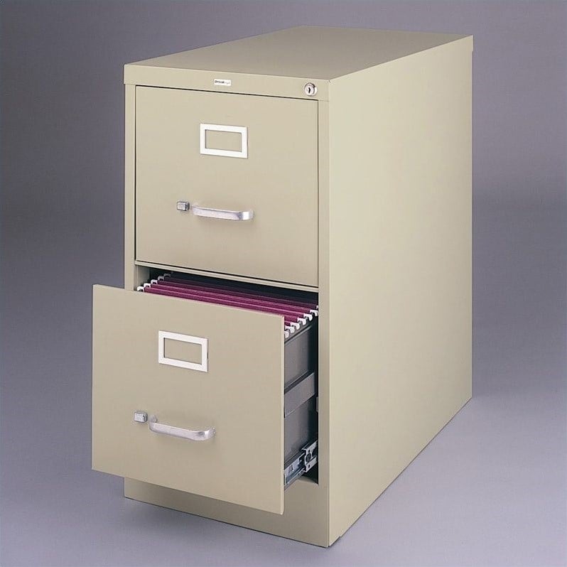 Cooper 26.5-in Deep Metal 2 Drawer Letter Width Vertical File Cabinet Putty