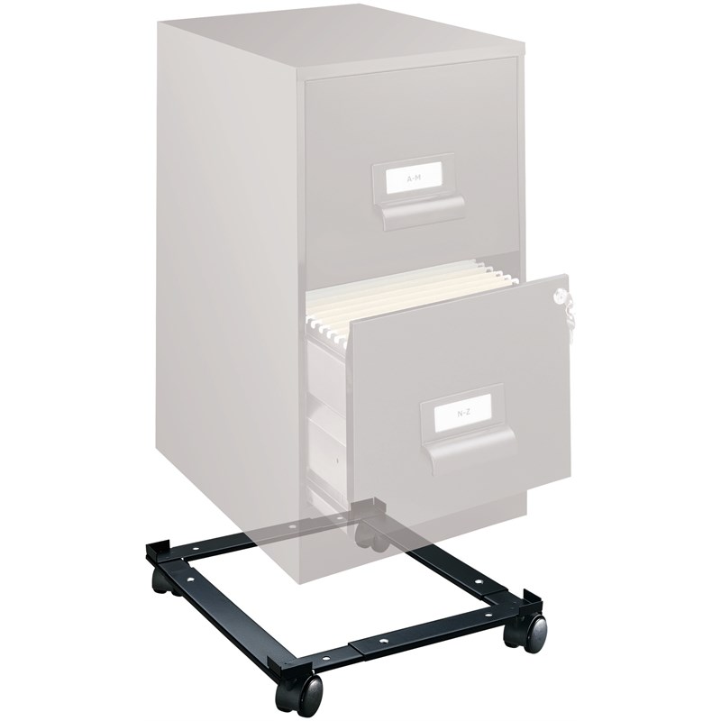 Cooper 2 Piece Filing Cabinet and File Caddy Set in Black