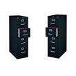 Cooper 22-in Deep Metal 4 Drawer Vertical File Cabinet Black (Set of 2)