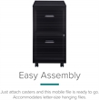 Cooper 2 Set of 4 Drawer and Mobile 2 Drawer File Cabinet in Black
