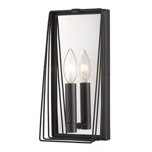 Gia 1-Light Metal Wall Sconce in Black