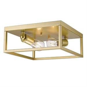 golden lighting wesson flush mount olympic gold