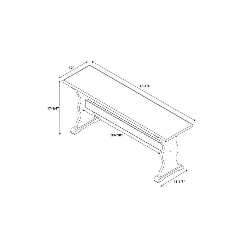 Riverbay Furniture Kitchen Bench in Natural