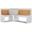 Riverbay Furniture Wood Indoor 3 Piece Kitchen Corner Nook Dining Set in White