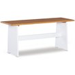 Riverbay Furniture Wood Indoor 3 Piece Kitchen Corner Nook Dining Set in White