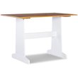 Riverbay Furniture Wood Indoor 3 Piece Kitchen Corner Nook Dining Set in White