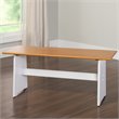 Riverbay Furniture Wood Indoor 3 Piece Kitchen Corner Nook Dining Set in White