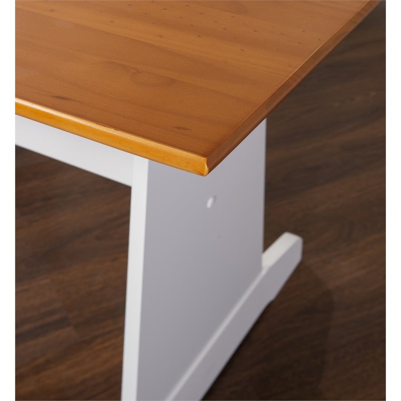 Riverbay Furniture Wood Indoor 3 Piece Kitchen Corner Nook Dining Set in White