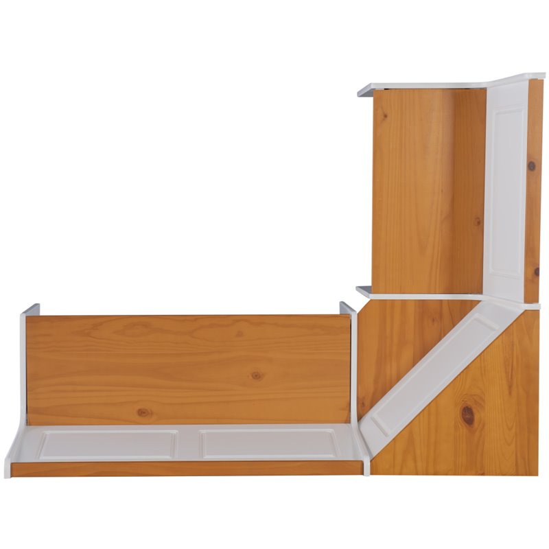 Riverbay Furniture Wood Indoor 3 Piece Kitchen Corner Nook Dining Set in White