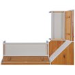 Riverbay Furniture Wood Indoor 3 Piece Kitchen Corner Nook Dining Set in White