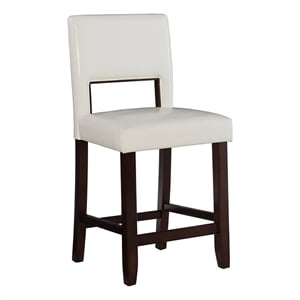 Riverbay Furniture 24&quot Contemporary Wood Counter Stool in White