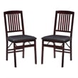 Riverbay Furniture 19'' Contemporary Wood Dining Chair in Merlot (Set of 2)