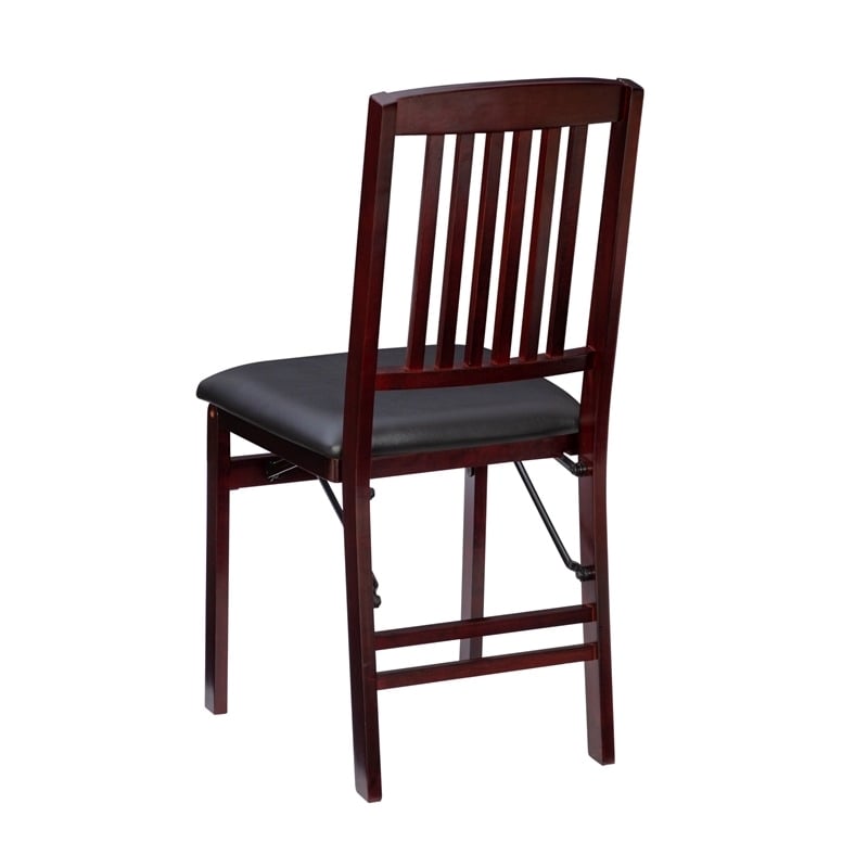 Riverbay Furniture 19'' Contemporary Wood Dining Chair in Merlot (Set of 2)
