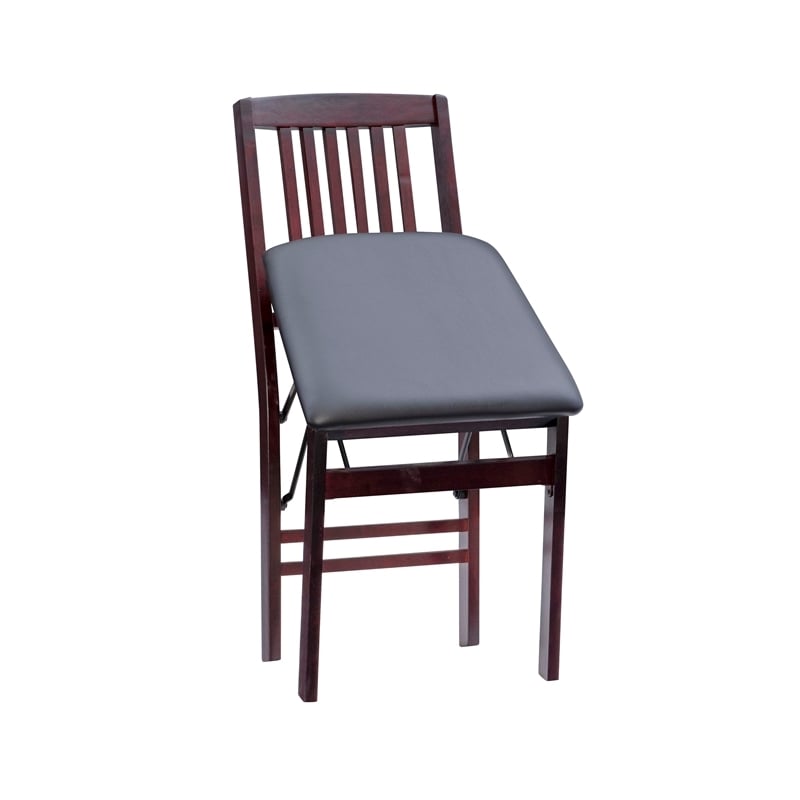 Riverbay Furniture 19'' Contemporary Wood Dining Chair in Merlot (Set of 2)