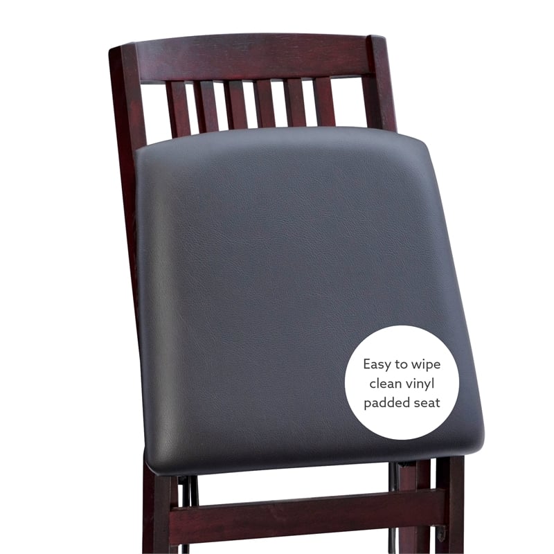 Riverbay Furniture 19'' Contemporary Wood Dining Chair in Merlot (Set of 2)