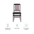 Riverbay Furniture 19'' Contemporary Wood Dining Chair in Merlot (Set of 2)