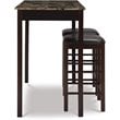 Riverbay Furniture 3 Piece Dining Set in Espresso
