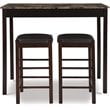 Riverbay Furniture 3 Piece Dining Set in Espresso