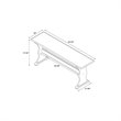 Riverbay Furniture Kitchen Bench in Walnut