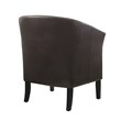 Riverbay Furniture 19.75'' Contemporary Faux Leather Barrel Club Chair in Brown