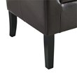 Riverbay Furniture 19.75'' Contemporary Faux Leather Barrel Club Chair in Brown