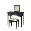 Riverbay Furniture Vanity Set Black with Bench